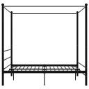 vidaXL Himmelsengeramme svart metall 160x200 cm