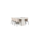 Spisegruppe Venture Home Olga med 6 stk Modesto Stoler