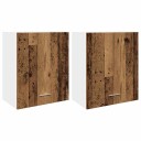  Hengende skap 2 stk gammelt tre 50x31x60 cm konstruert tre 8721158436382