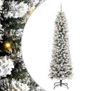  Kunstig juletre Grønn og hvit 240 cm PVC og Metall og Plast