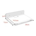 Vegghyller i klar plast 20x15x14,5cm 2 pakning