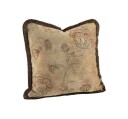 Miralago Flower putetrekk med frynser, beige