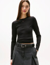 Tommy Jeans Tjw Slim Essential Rib Ls - Black - S