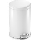 Rund pedalbøtte 4,5 l enkeltbeholder hvit white 4.5L