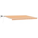  Uttrekkbar Markise Gul og oransje 450 × 300 cm gul og oransje