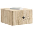  Vegghengt Nattbord Sonoma eik 33 x 34,5 x 20 cm Konstruert tre