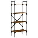 vidaXL Bokhylle 4 etasjer røkt eik 56x31,5x138,5 cm konstruert tre