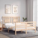 vidaXL Sengeramme med hodegavl 4FT small double heltre