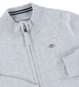 GANT Cardigan   Shield Cotton GlidelåStrikk   Light Grey Mel   GANT   7 8 år 122 128   Cardigan   Grå
