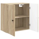vidaXL Vegghengt skap Sonoma eik 59 x 31 x 60 cm Konstruert tre