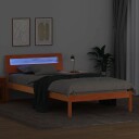  Sengestamme med hodegjerde Voksbrun 100 x 200 cm Heltre furu