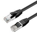 MicroConnect - Koblingskabel - RJ-45 (hann) til RJ-45 (hann) - 50 cm - 6 mm - S/FTP - CAT 6a - halogenfri, innendørs, formstøpt, rund, uten hindringer - svart