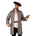 Piratjakke Grå Herre Deluxe - Small