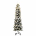  Kunstig juletre med 150 LED og flokket snø 120 cm