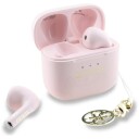 Guess Charm True Wireless øretelefoner med glanseffekt og klassisk logotrykk   Rosa
