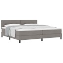  Sengebunn med madrass Taupe 200x200 cm Stoff