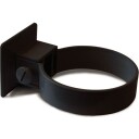 Plastmo Rørklammer 75mm Sort - Sett med 2 Stk for Takrenner