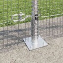  Sveist trådgjerde med 13 flenset poster 1x50 m galvanisert stål