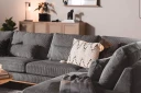 Copenhagen 5 seters Høyrevendt U formet Sofa med Divan og Sjeselong i Manchester   Mørk grå