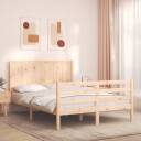 vidaXL Sengeramme med hodegavl 140x190 cm heltre 8720845996567