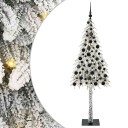  Juletre med 300 LED med stativ Hvit 180 cm PE og stål