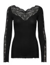 Rosemunde Rwbeatha Silk Ls Lace T Shirt   Black   S