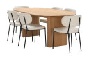 Other Brand Spisebord Neandir 220 cm Massiv Eik m 6 Spisestoler Heathrow Natur