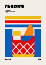 Negroni Bauhaus Cocktail Poster Plakat / 40x50cm