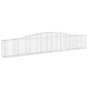 vidaXL Gabionkurver buede 15 stk 400x30x60/80 cm galvanisert jern