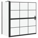 Bade dusjvegg Svart og gjennomsiktig 116 x 68 x 128 cm
