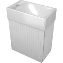 Proline møbler 40x23x40cm matt hvit med 1 trykkdør