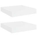 vidaXL Flytende vegghyller 2 stk h?yglans hvit 23x23,5x3,8 cm MDF