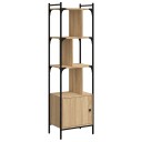  Bokhylle med dører sonoma eik 44,5x30x154,5 cm konstruert tre