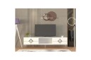 Cleryn TV benk 150 cm   Hvit/Sølv