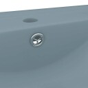 vidaXL Luksuriøs servant med kranhull matt lyseblå 60x46 cm keramisk