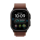 Apple Watch Ultra 4 49mm Smartklokke med svart titanium og vinrød Alpine Loop