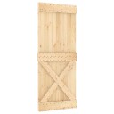 vidaXL Skyvedør NARVIK Naturlig og svart 85 x 210 cm (213,5 cm)
