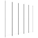 vidaXL Romdeler med 5 paneler hvit 250x220 cm stoff