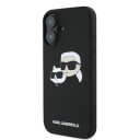 Karl Lagerfeld iPhone 16 MagSafe Dual Head Silikon Deksel Svart