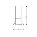 Vikingbad Veggprofil Fast 70mm H195cm Utfellingsprofil for Dusjdører
