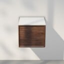 INR Iconic Nordic Rooms Air Wood Servantskap med 1 dør B400xh350xd450mm Black oak / 40cm Venstrehengslet