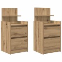  Nattskap med 2 skuffer 2 stk artisan eik 38x34x80 cm