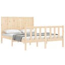vidaXL Sengeramme med hodegavl 120x200 cm heltre