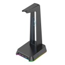 Onikuma hodetelefonstativ med RGB og USB-hub Svart