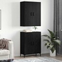  Høyskap Veggmontert Svart eik 69,5 x 34 x 180 cm Konstruert tre