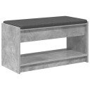 vidaXL Gangbenk BetongGrå 83 x 38 x 45 cm Konstruert treverk og stoff