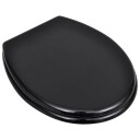 vidaXL Toalettseter 2 stk MDF svart