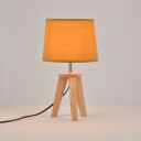 Yoga bordlampe sennepsgul/lys tre høyde 34 cm   COREP SAS   Stue   Stoff / Tekstil   Med skjerm