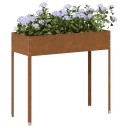 vidaXL Plantekasse 100,5x40,5x90 cm oksidert stål