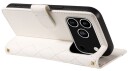 Trolsk Lommebokdeksel Rombmønster med Stropp (iPhone 17 Pro) Blå